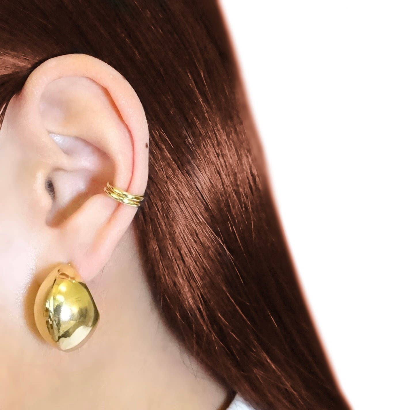 Chunky Teardrop Stud Earrings