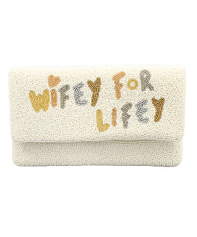 Beaded “Wifey For Lifey” Purse