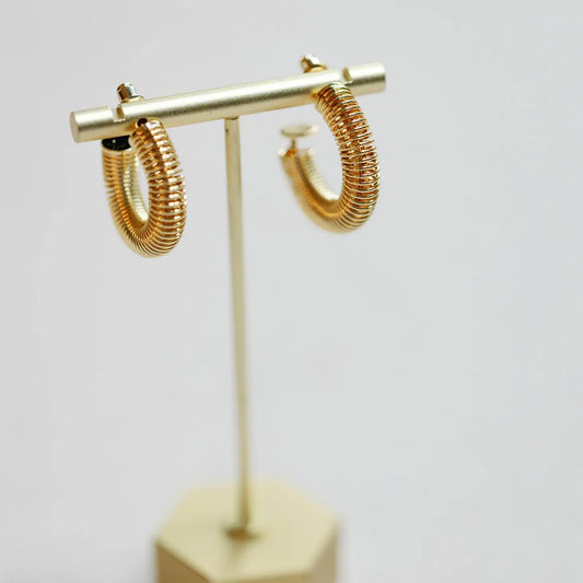 Gold Coil Hoops