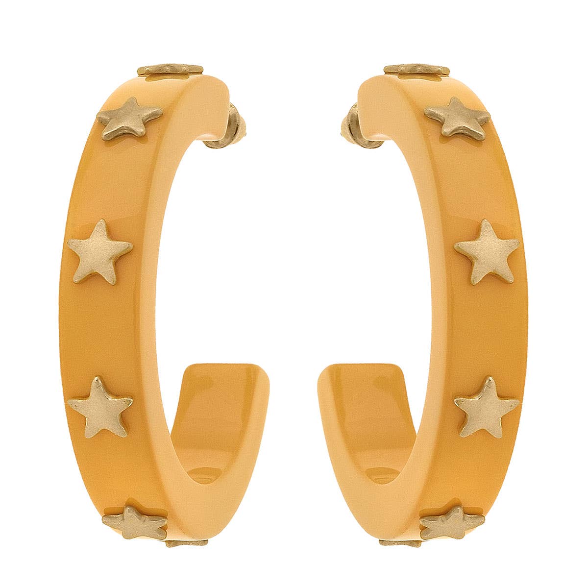 Darla Star Resin Hoop Earrings