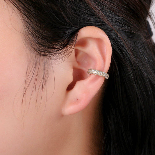 16mm 24k Gold Micro Pave Ear Cuffs