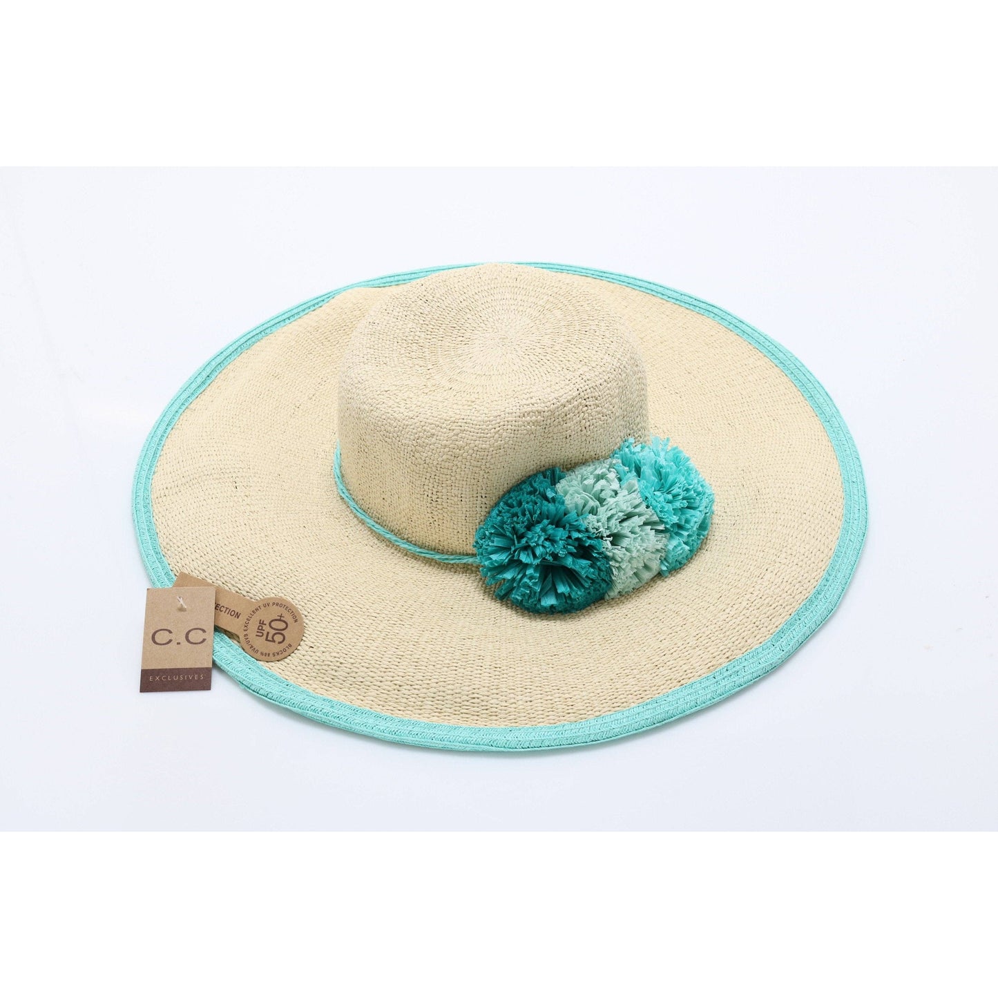 Braided Hat with Double Paper Flower