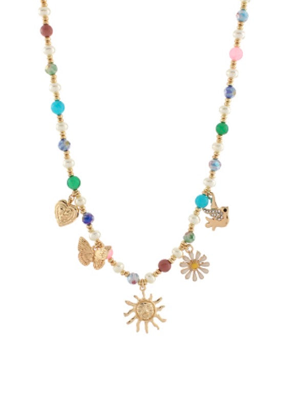 Beaded Charm Necklace