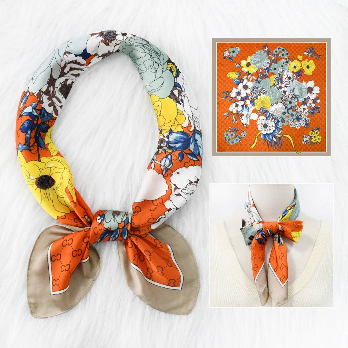 Double Print Square Scarf