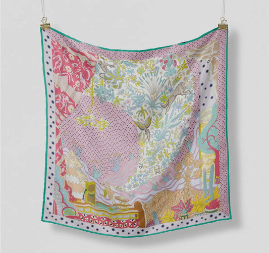 Seaside Retro Print Scarf