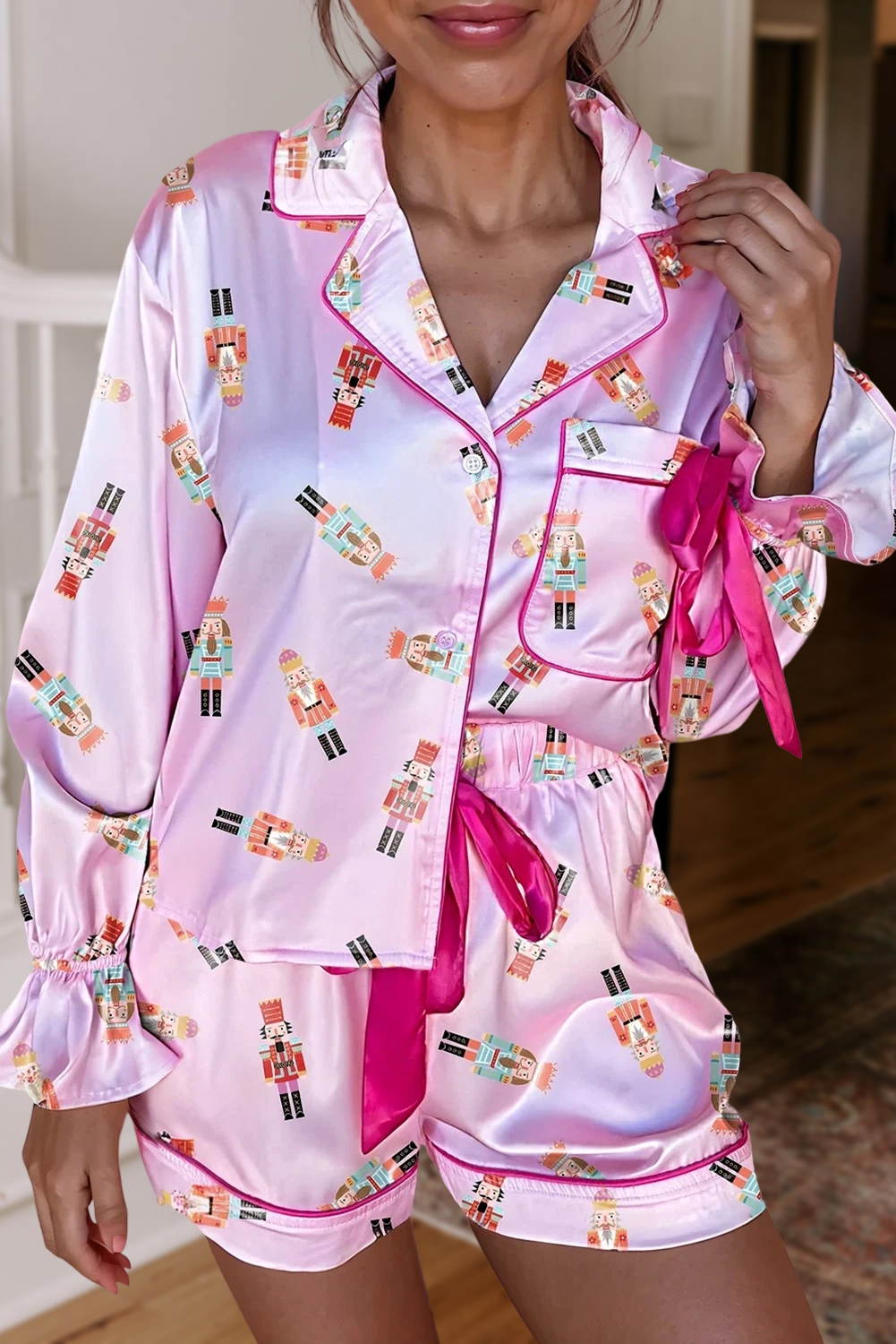 Nutcracker Christmas Pajama Shorts Set
