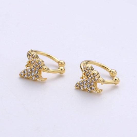 Dainty Gold Filled Little Butterfly Earcuffs