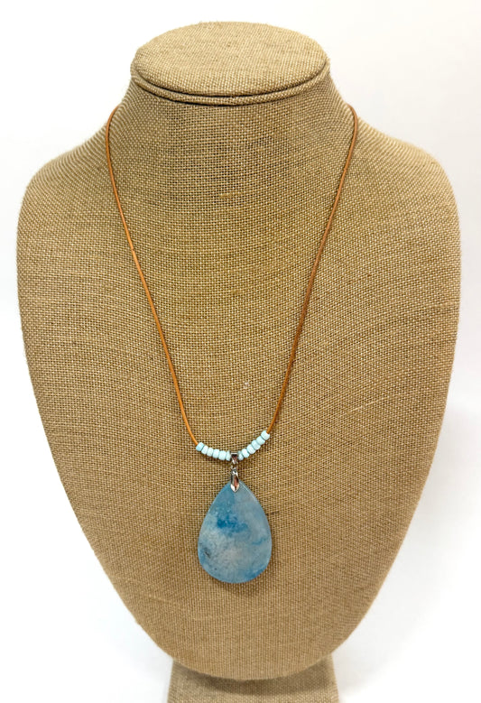 SINCERELY SAILOR-Blue Stone Necklace
