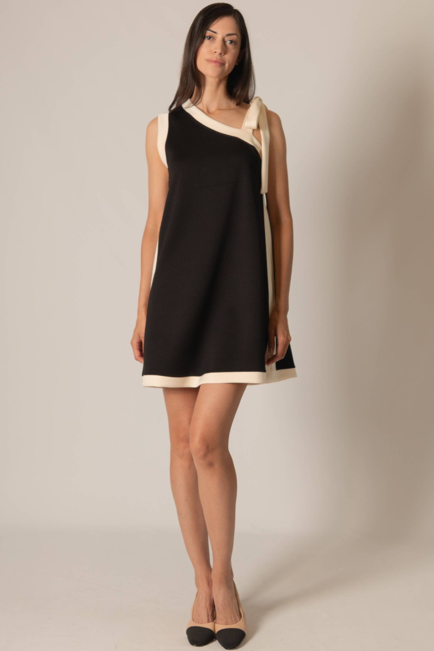 Reece Contrast Tie Strap Mini Dress
