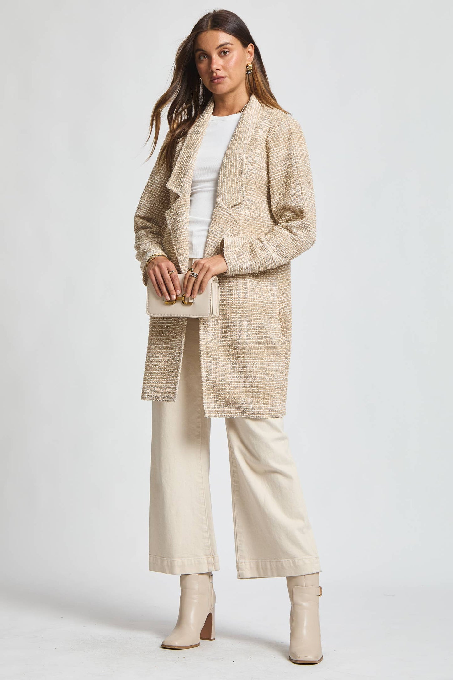 Greer Open Front Midi Blazer