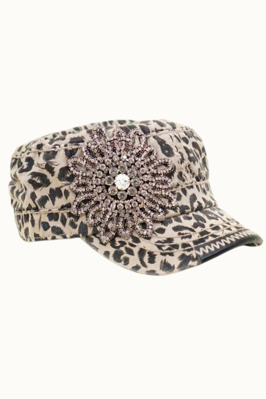 Sunflower Bejeweled Glitz Cadet Cap
