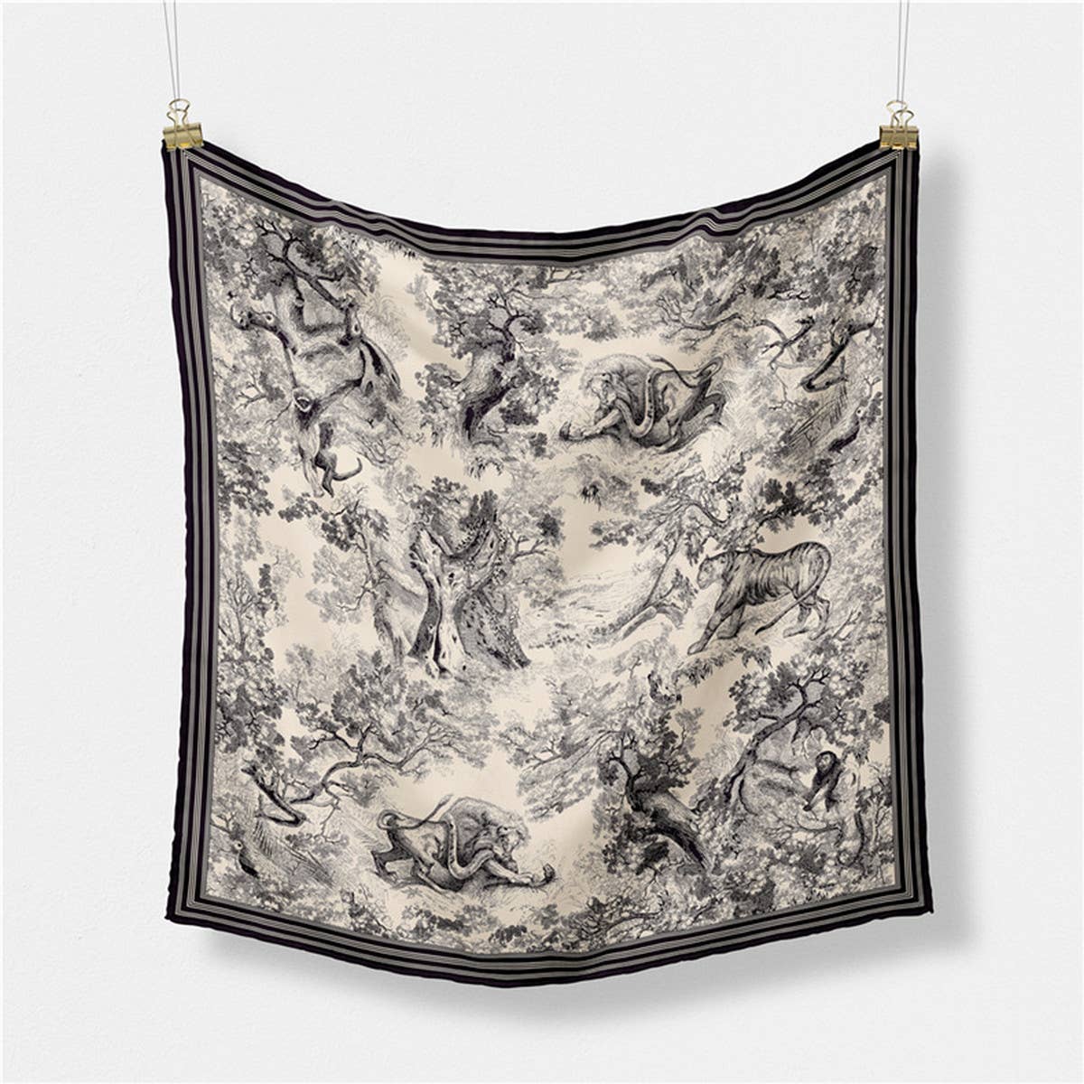 French Jungle Square Scarf