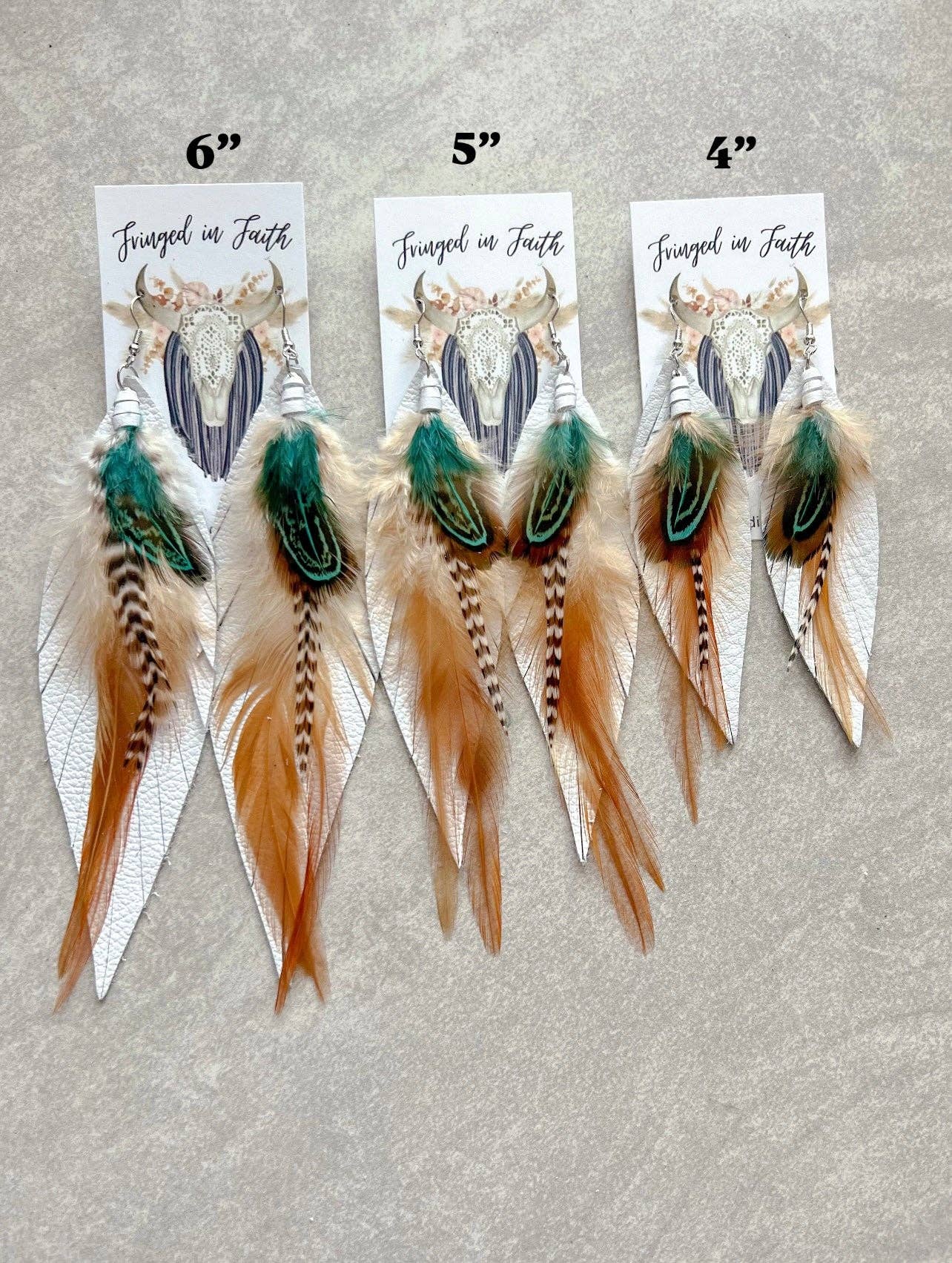 Kalispell Feather Earrings | White