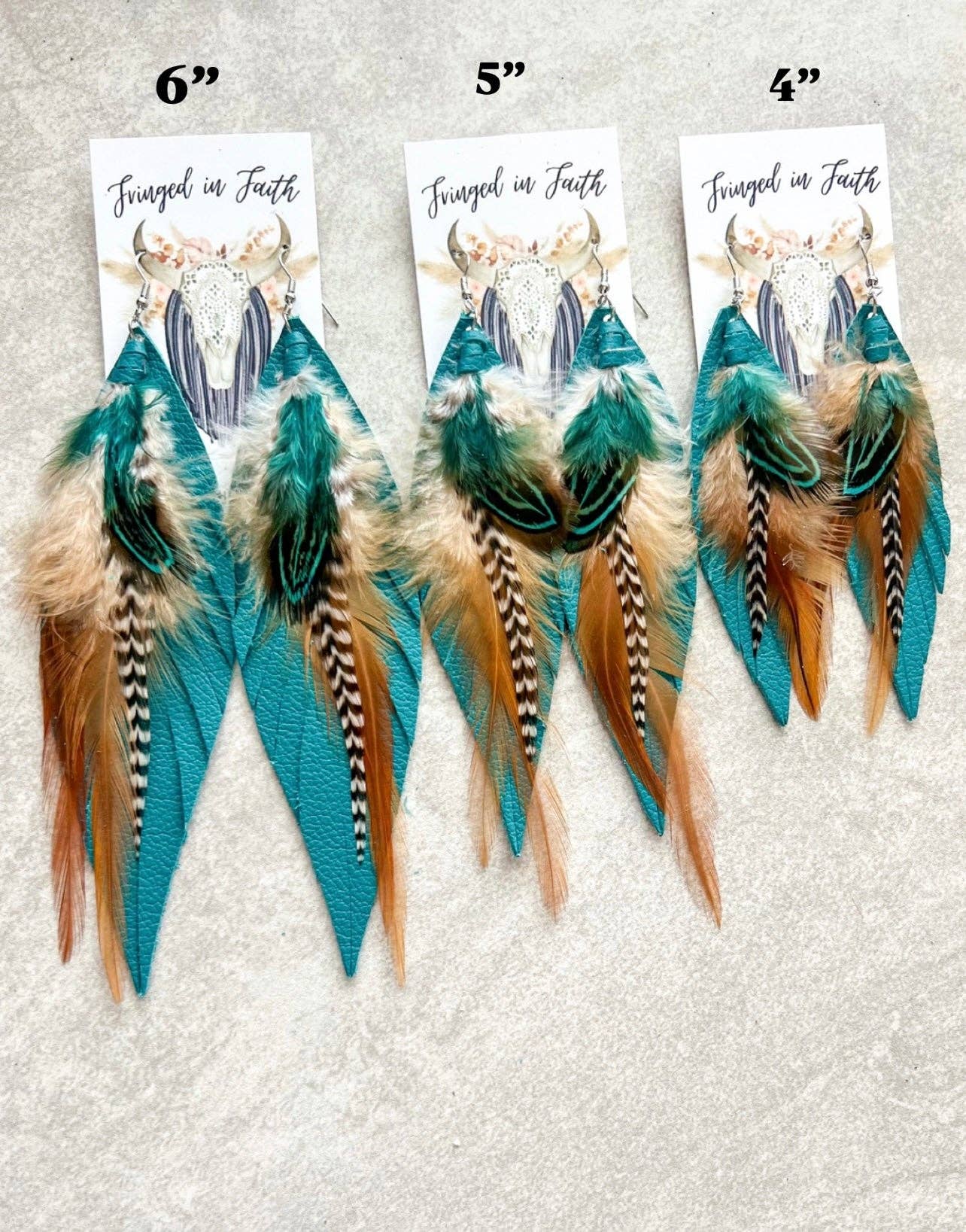 Kalispell Feather Earrings | Teal