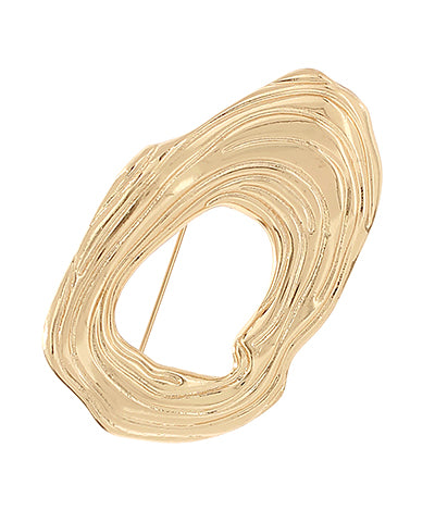 Ribbed Oval Brooch