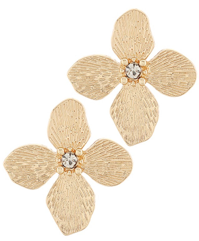 Textured Flower Earrings