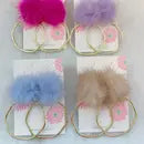 Faux Fur Hoop Earrings