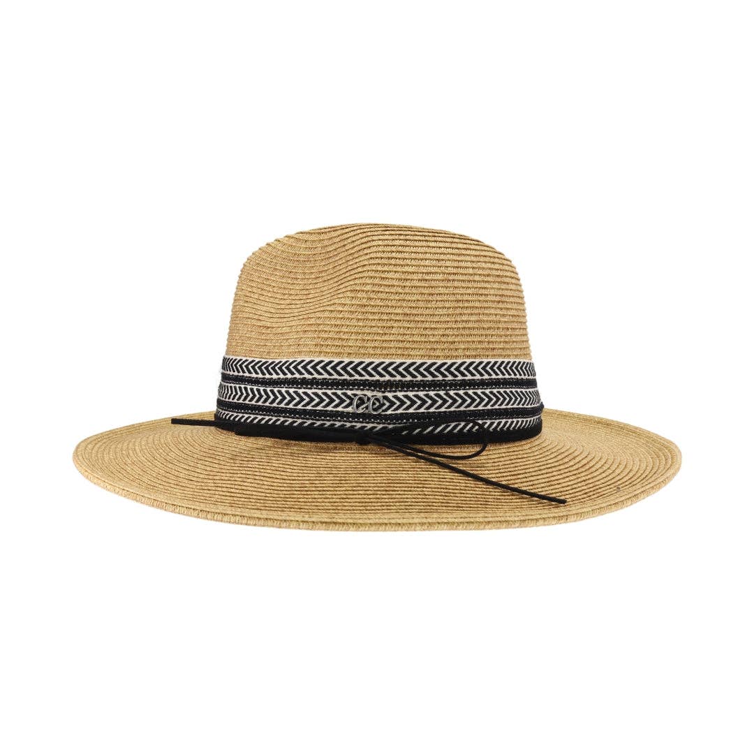 Chevron Band Panama Sun Hat