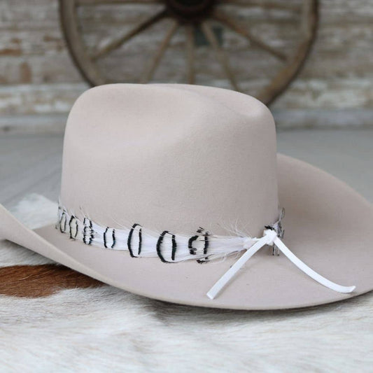 White Feather Hat Band - Luna