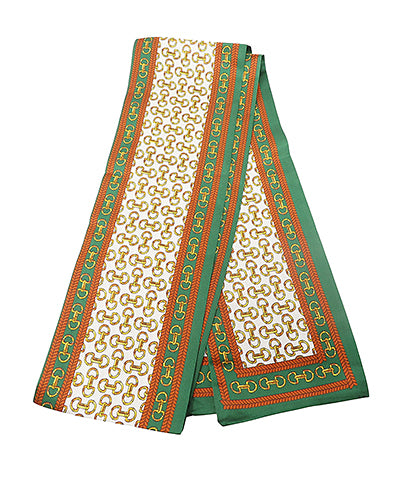 Horse Bit Skinny Silk Scarf