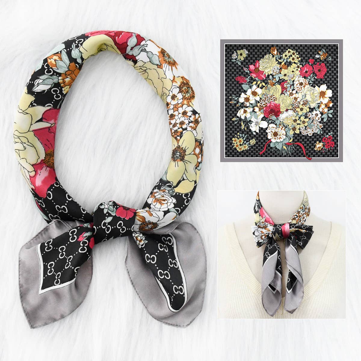 Double Print Square Scarf