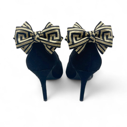 Greek Key Bow Shoe Clip