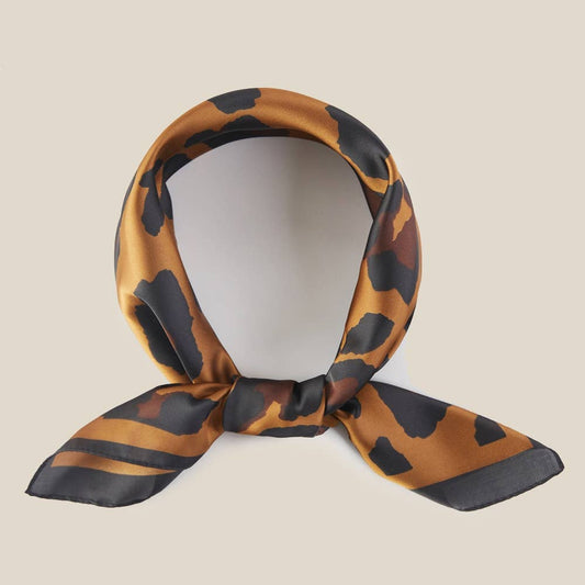 Leopard Print Square Scarf