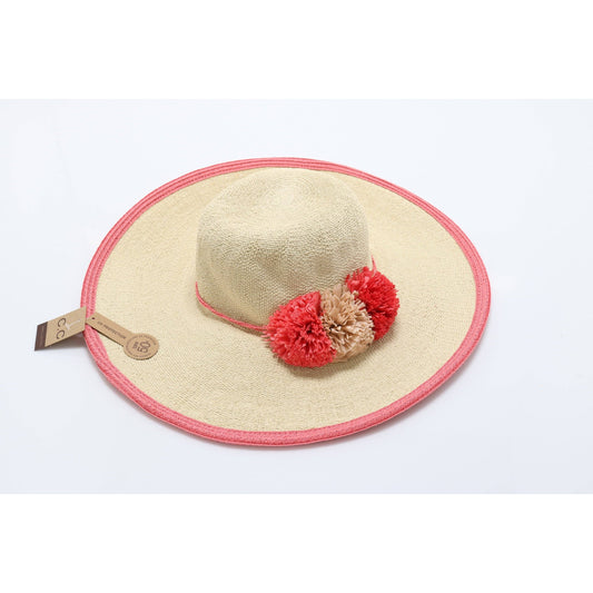 Braided Hat with Double Paper Flower