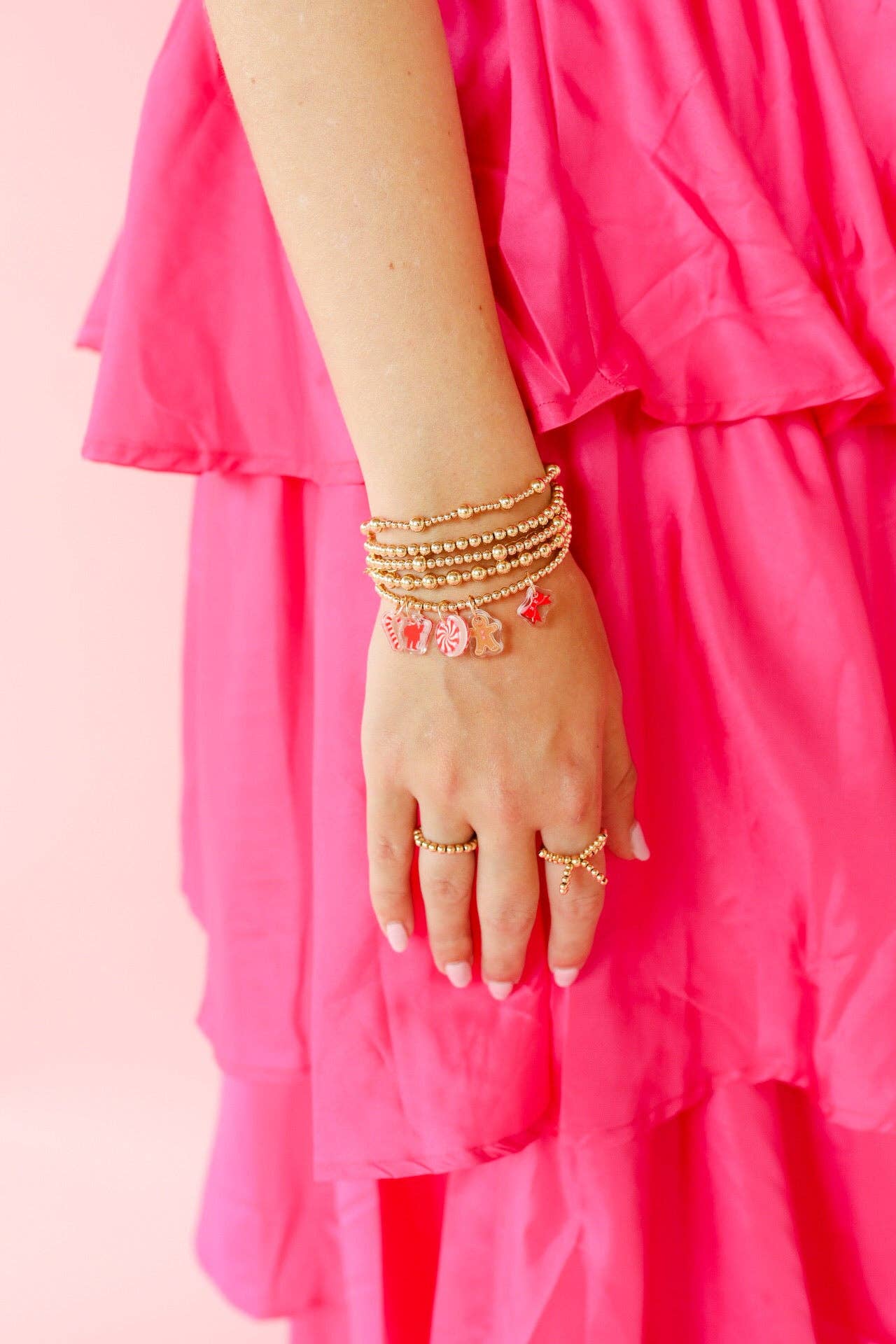 Candy Cane Charm Bracelet