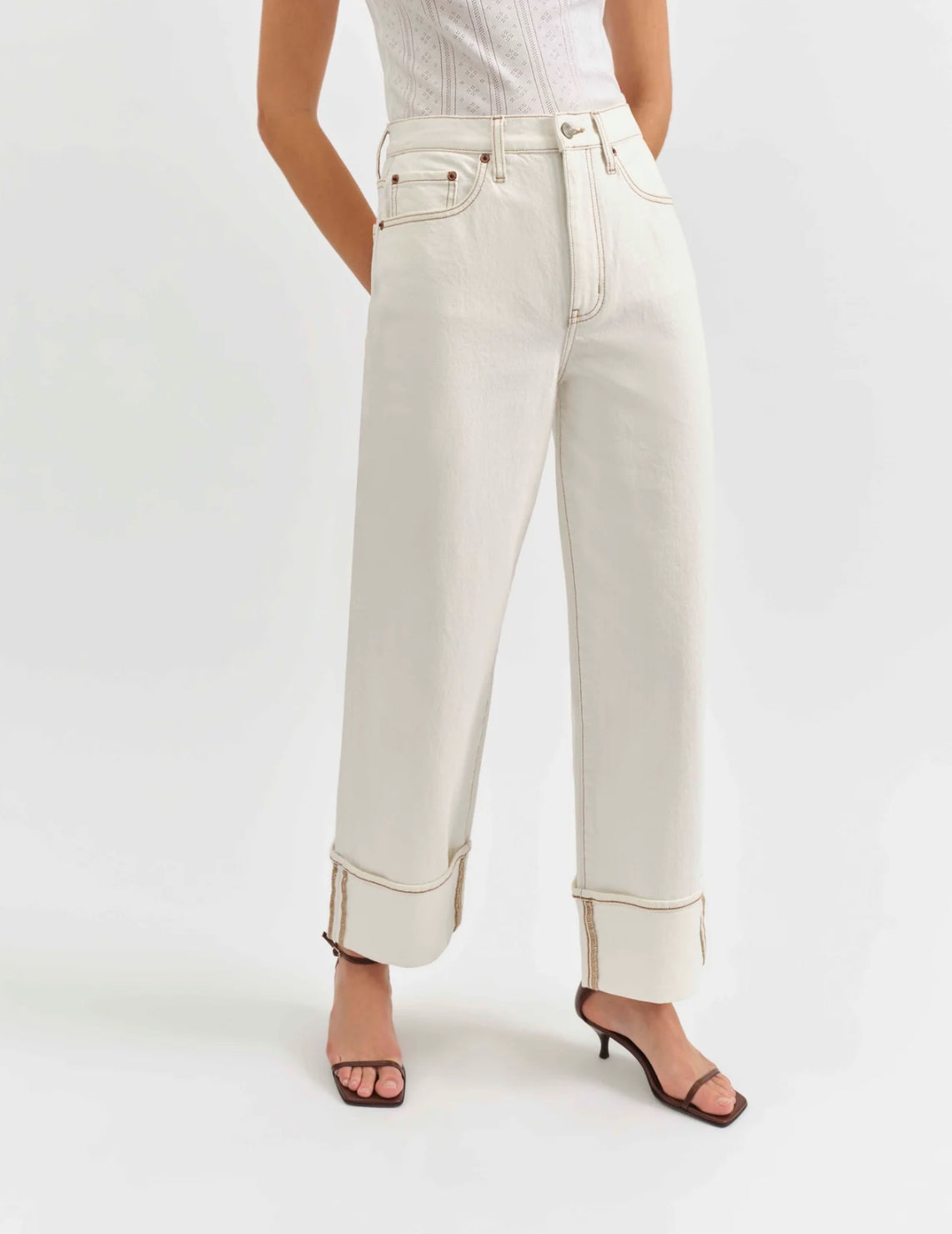 DAZE- Eastside High Rise Cuff Jeans
