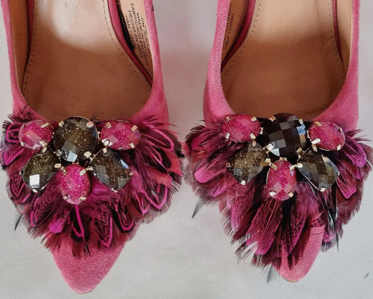 Feather Embellished Shoe Clip