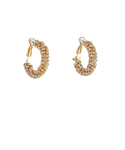 Small Wrapped Crystal Hoops