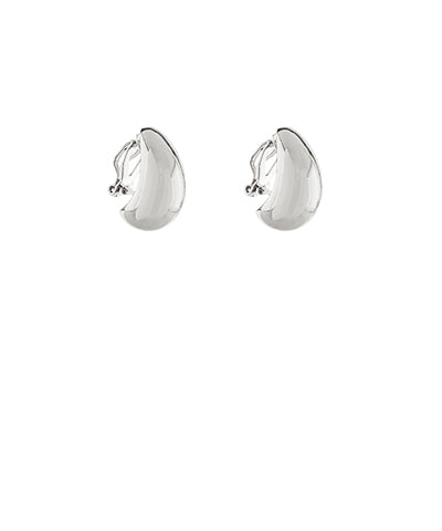 Silver Hoop Clip On Earrings