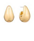 30mm Puffy Teardrop Open Hoops