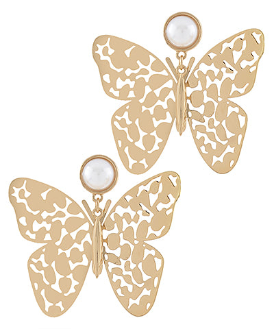 Cutout Butterfly Earrings