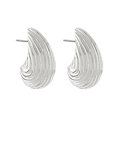 Ribbed Teardrop Earrings