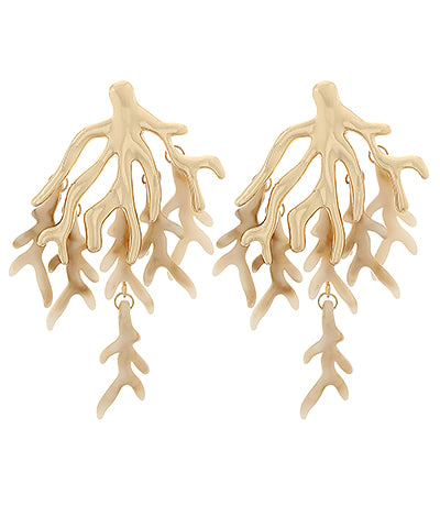 Fringe Coral Earrings