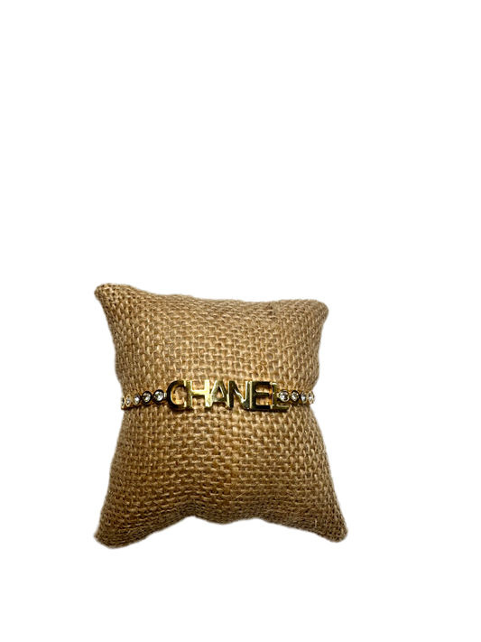Rhinestone Thin Chanel Bracelet