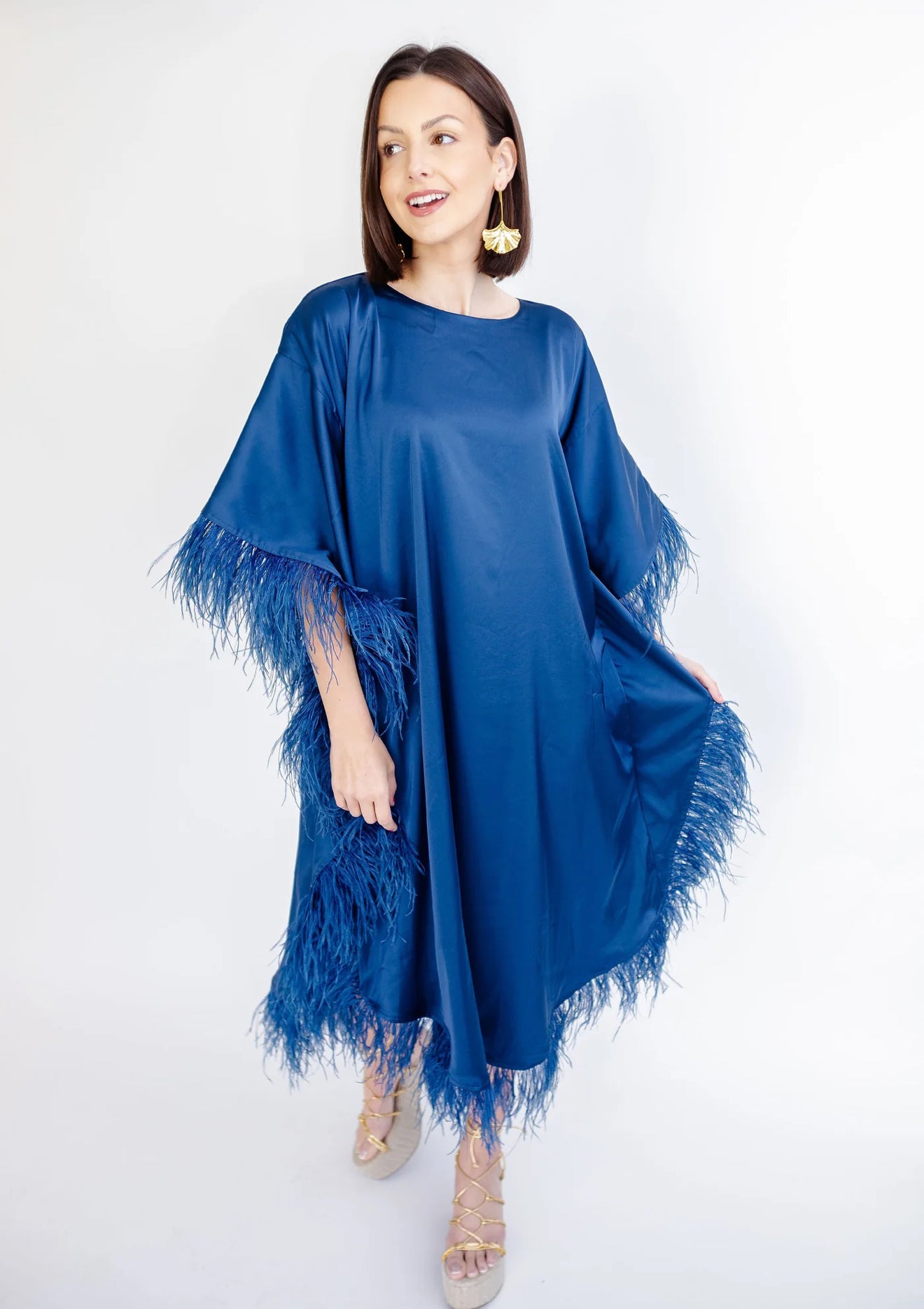 Cosmo Maxi Feather Dress