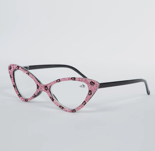 Cat Eye Rhinestone Readers