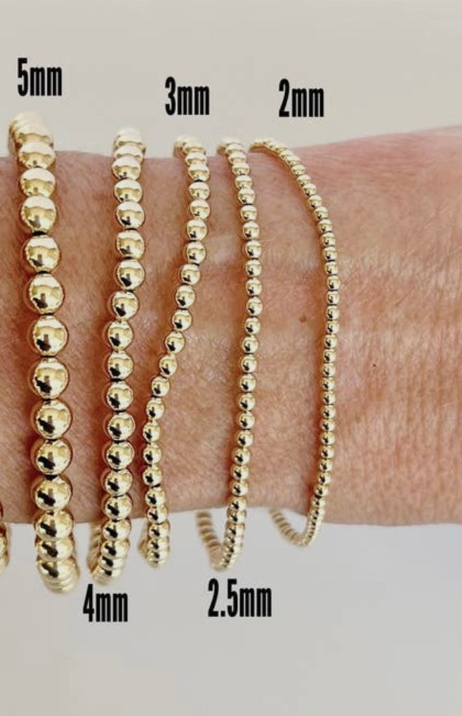 14k Gold Filled Beaded Bracelets