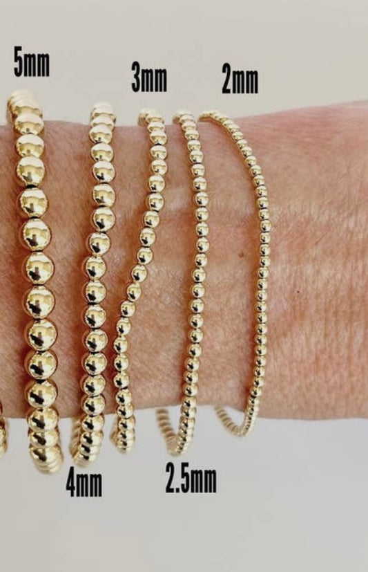 14k Gold Filled Beaded Bracelets