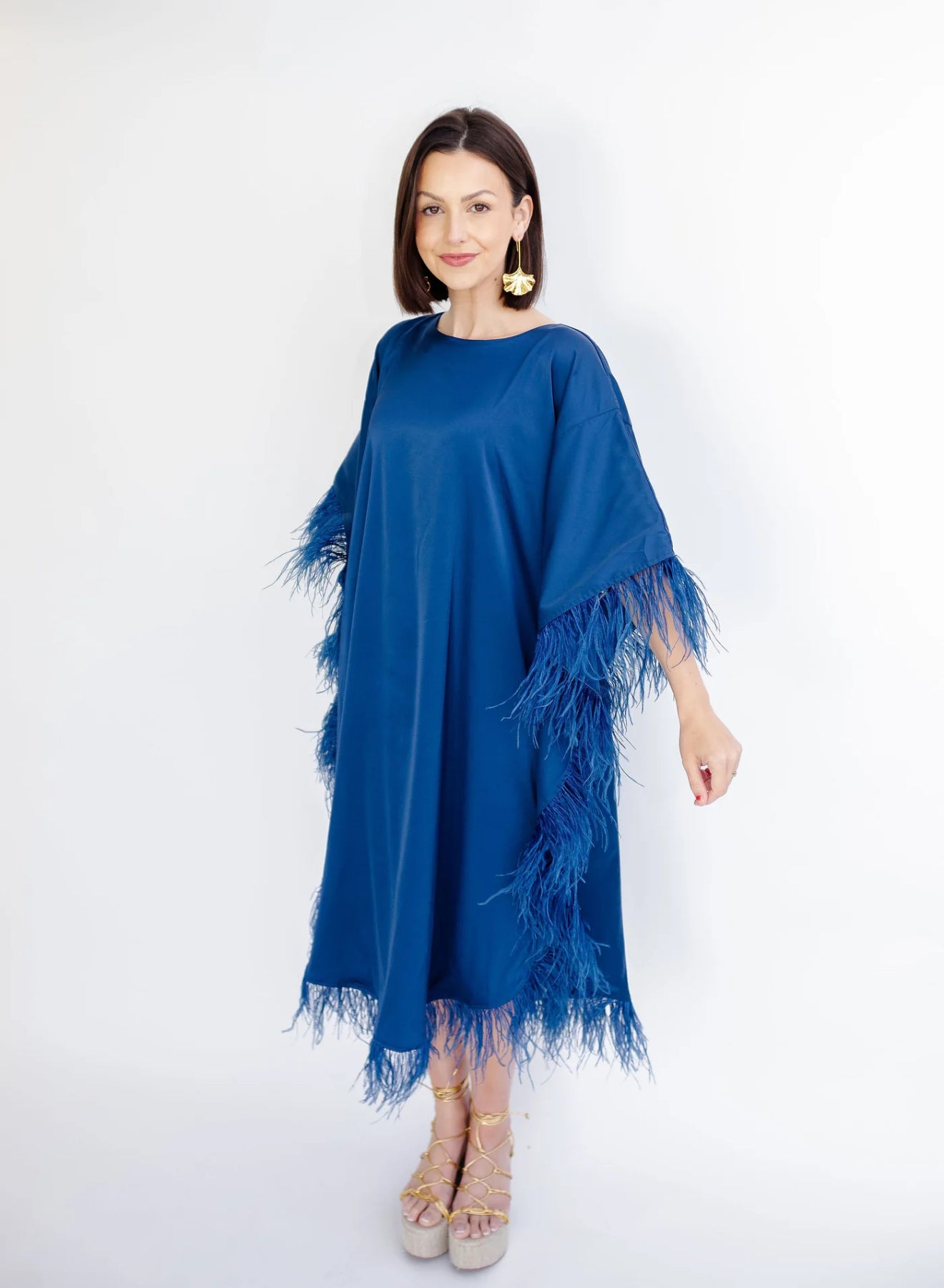 Cosmo Maxi Feather Dress