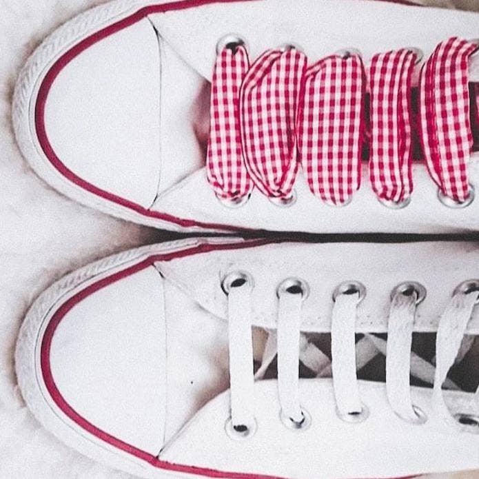 Red Gingham Shoelaces