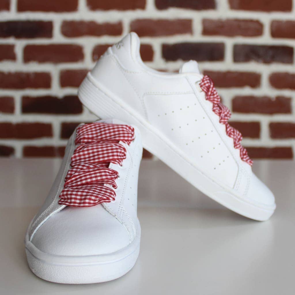Red Gingham Shoelaces