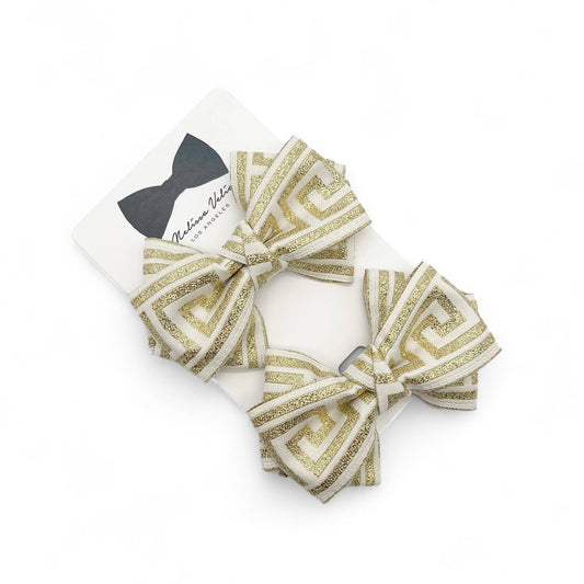 Greek Key Bow Shoe Clip