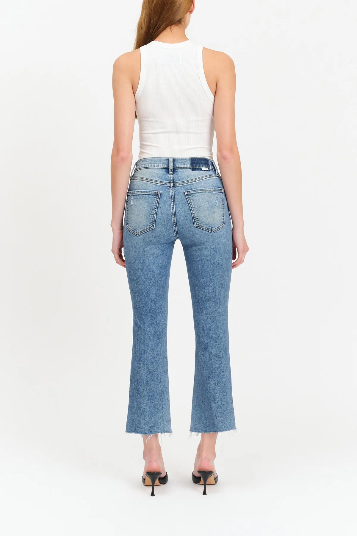 DAZE- Shy Girl High Rise Crop Flare Jeans
