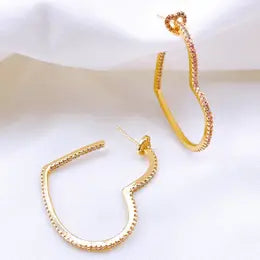 Double Heart Pink Hoop