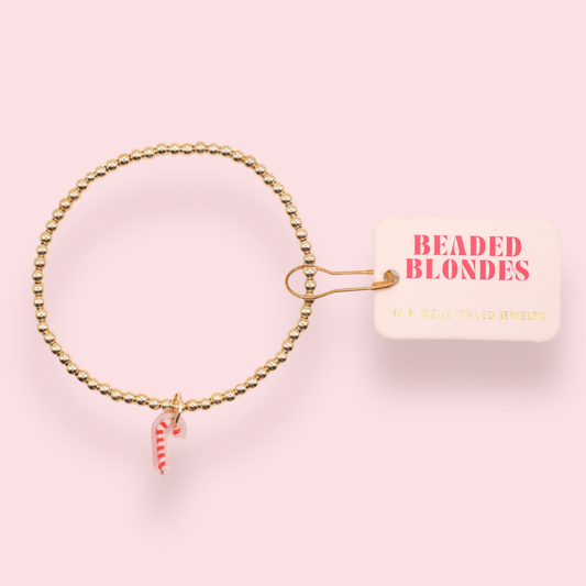 Candy Cane Charm Bracelet