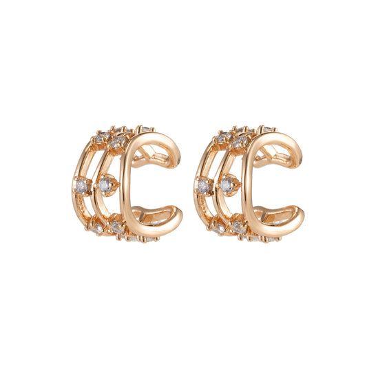 Gold Micro Pave Cubic zirconia Ear Cuff